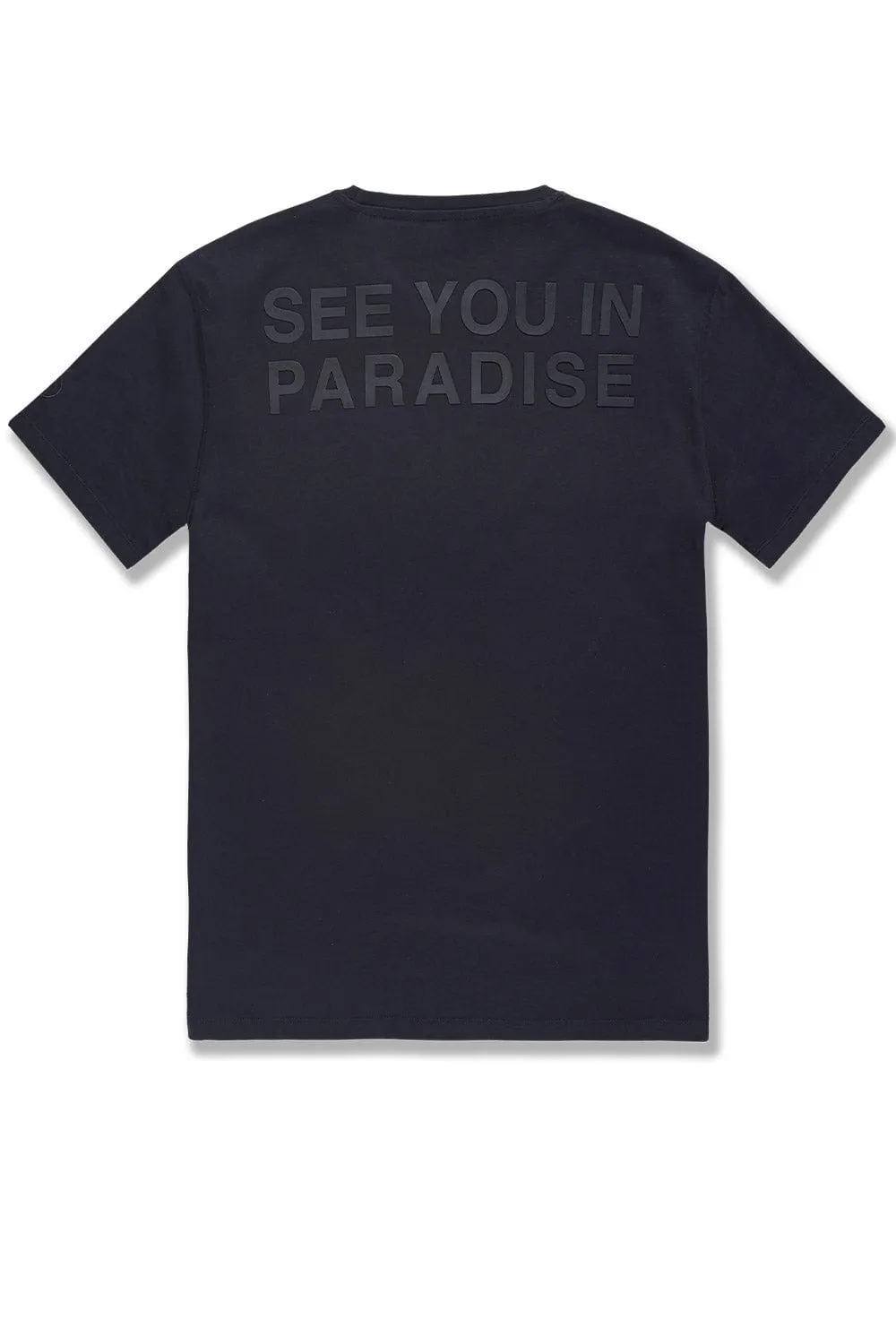 Big Men's Paradise Tonal T-Shirt (Navy)