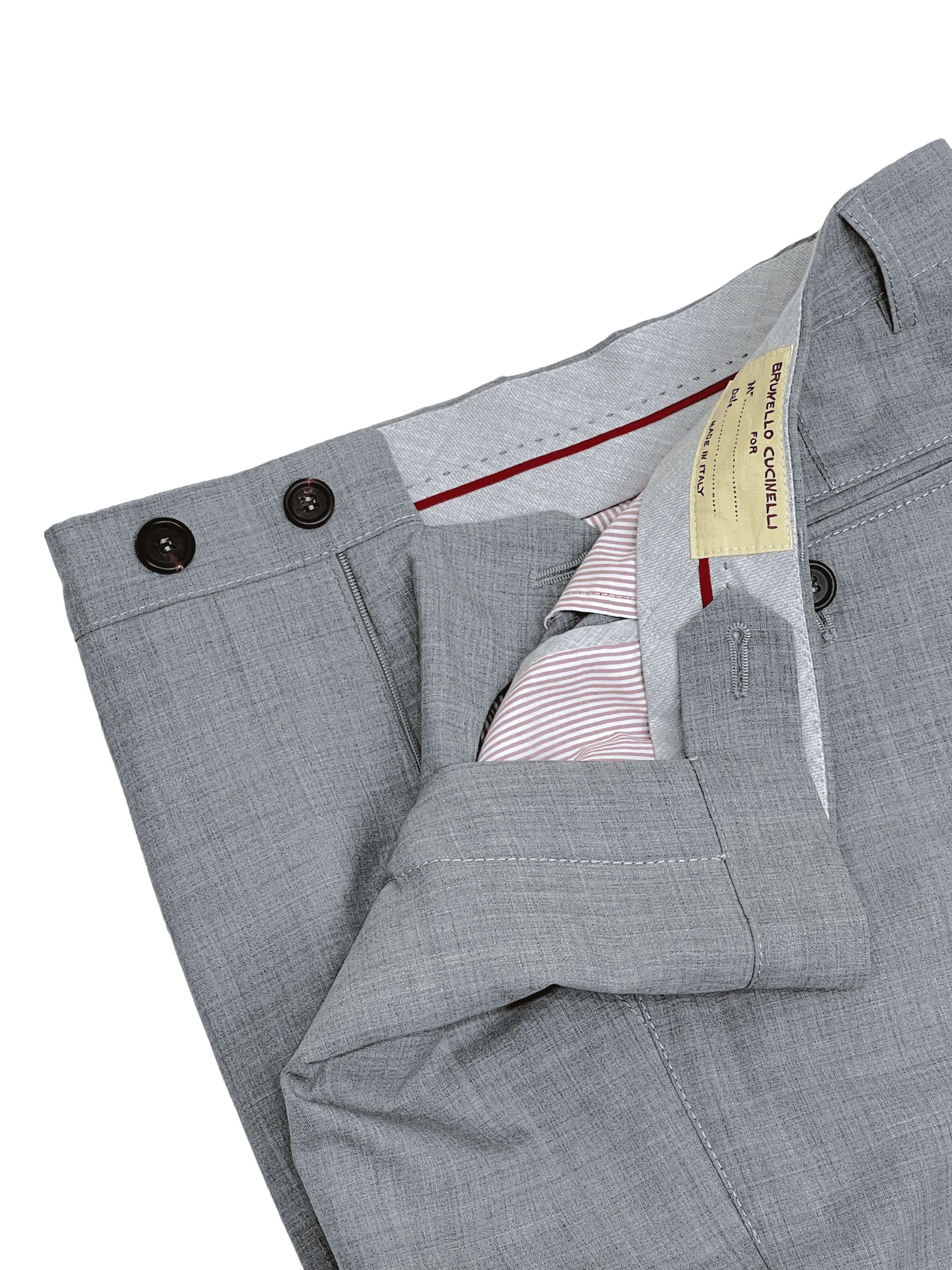 Brunello Cucinelli Grey Dress Pants 34W 28.5L