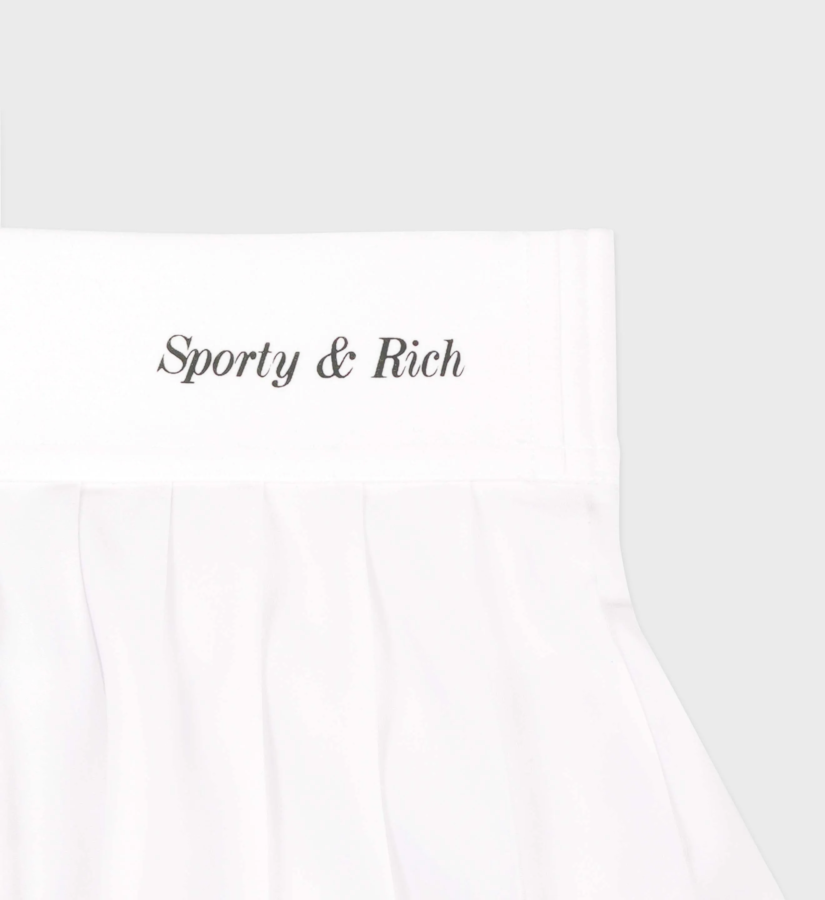 Classic Logo Pleated Skirt - White/Forest