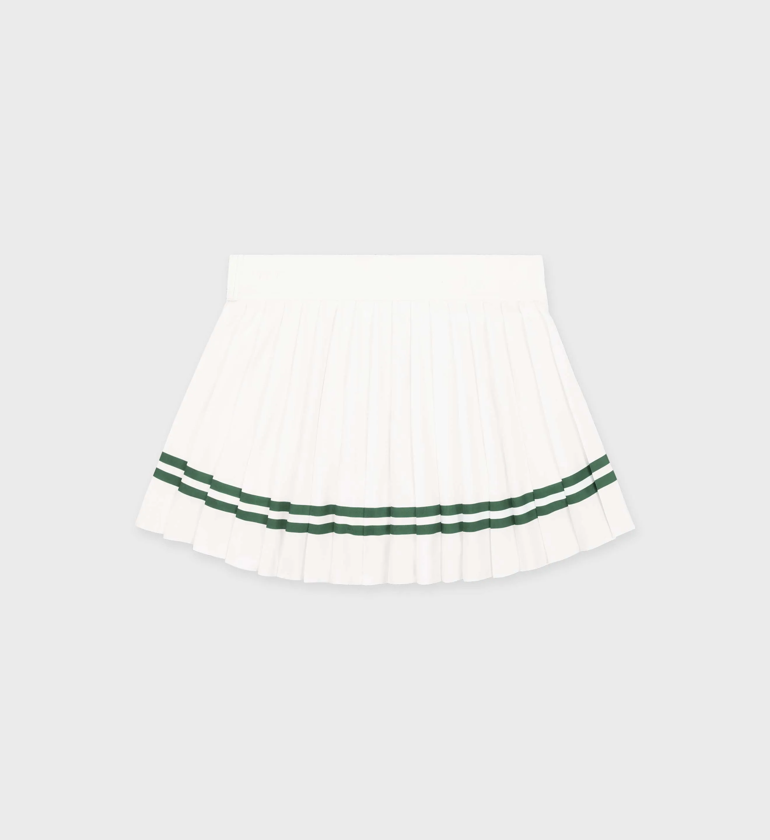 Classic Logo Pleated Skirt - White/Forest