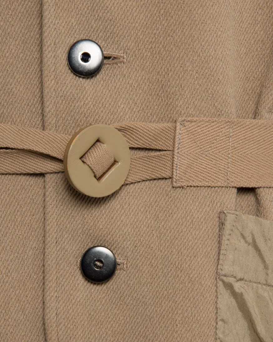 Issey Miyake Vintage 1980’s Cotton/ Nylon Tan Skirt Suit