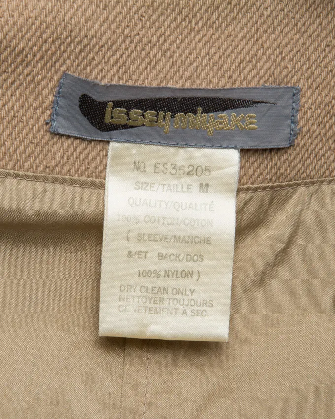 Issey Miyake Vintage 1980’s Cotton/ Nylon Tan Skirt Suit