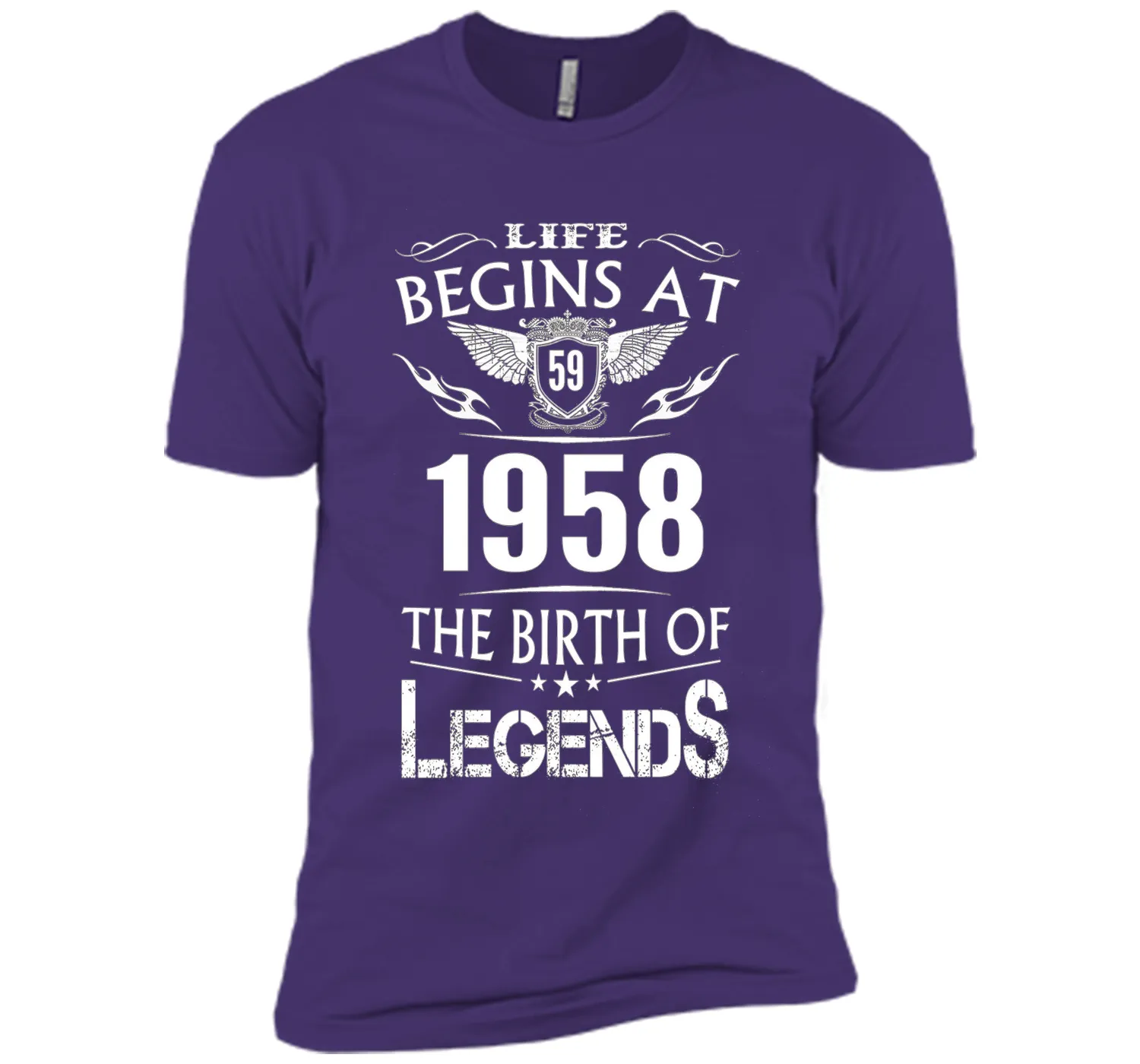 Life Begins At 59 1958 The Birth Of Legends T-Shirt cool shirt