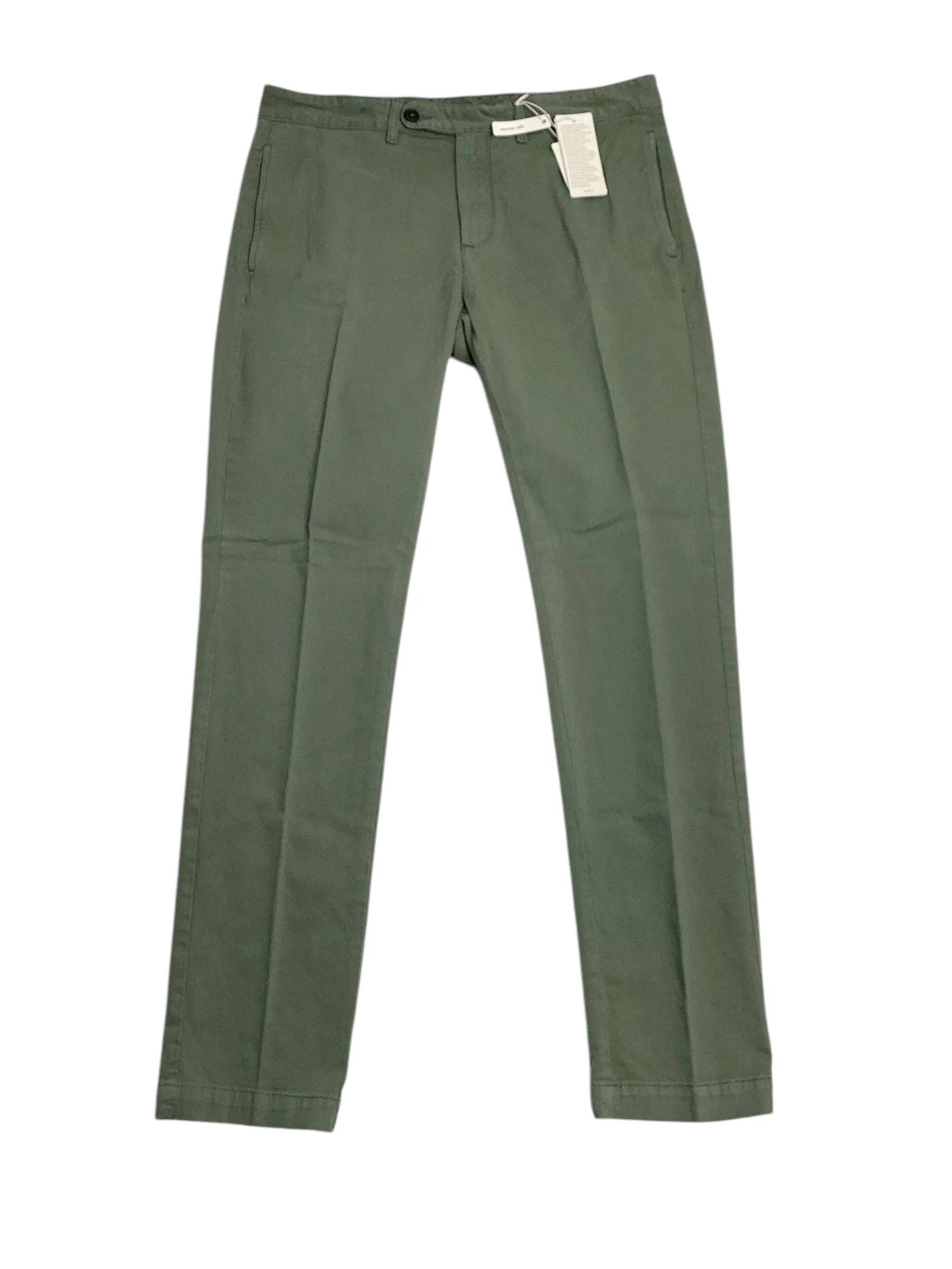Massimo Alba Mens Cotton & Cashmere Regular Fit Suit Dress Pants 52 IT 36 Green