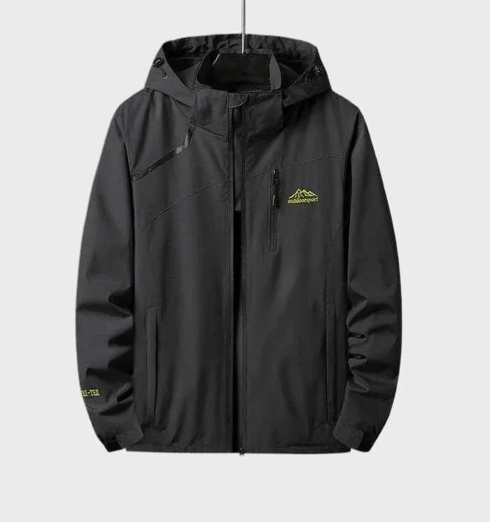 Men's Lightweight Windproof and Waterproof Hooded Jacket