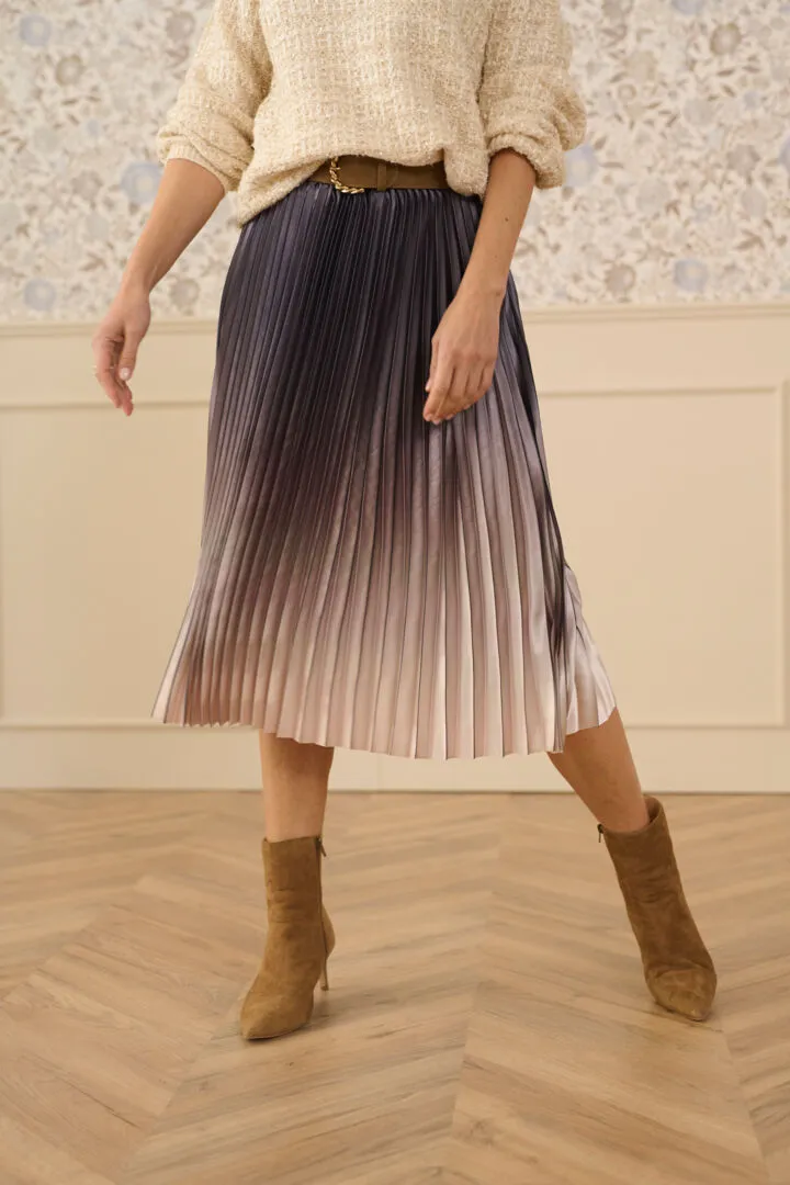 Rana Ombre Pleated Skirt