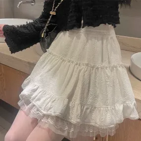 Wedding Cake       Skirt  Kawaii Academia Y2K Cottagecore Coquette Fairycore Dollette Princesscore Bottoms