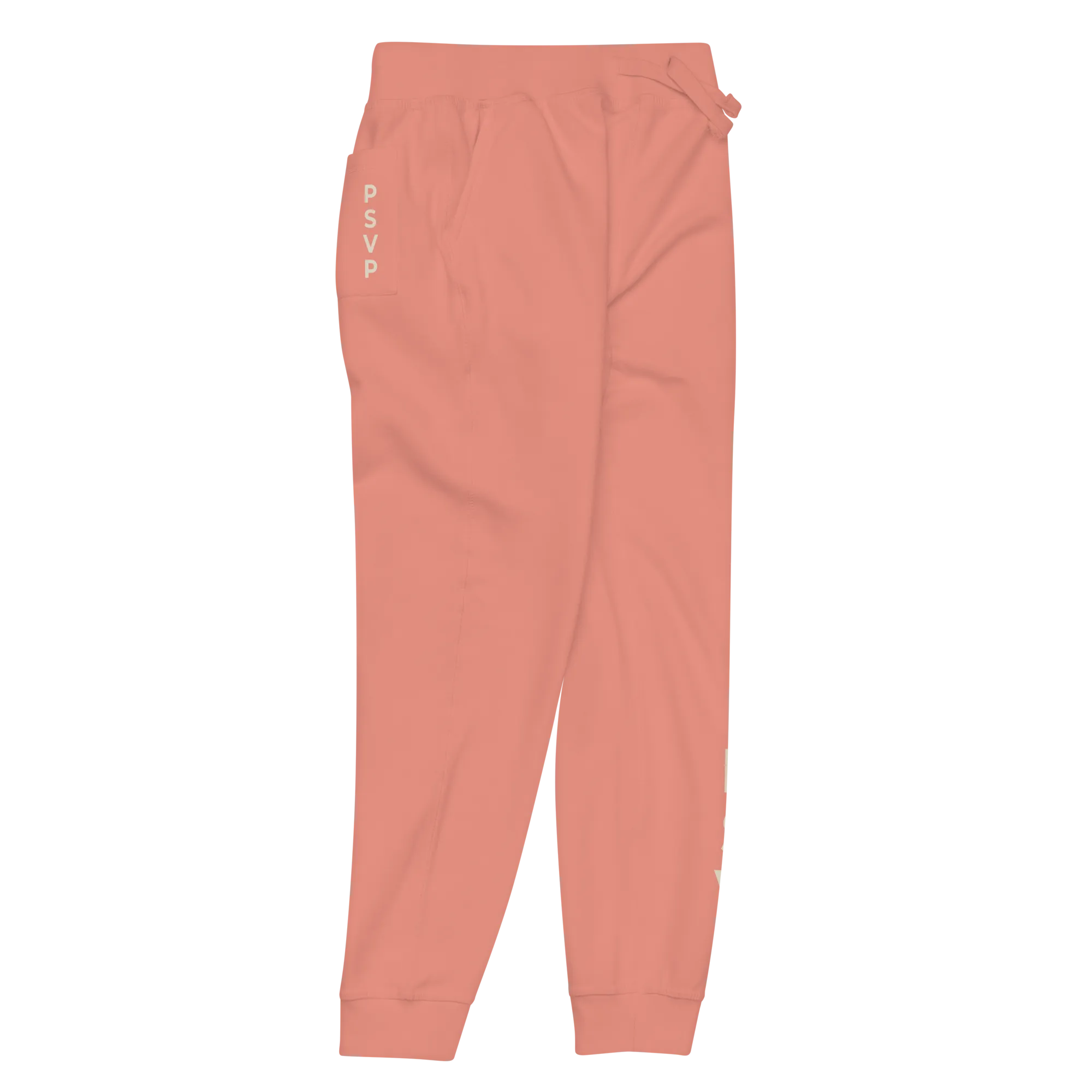 Women's Fleece Pink Sweatpants - PSVP Cream