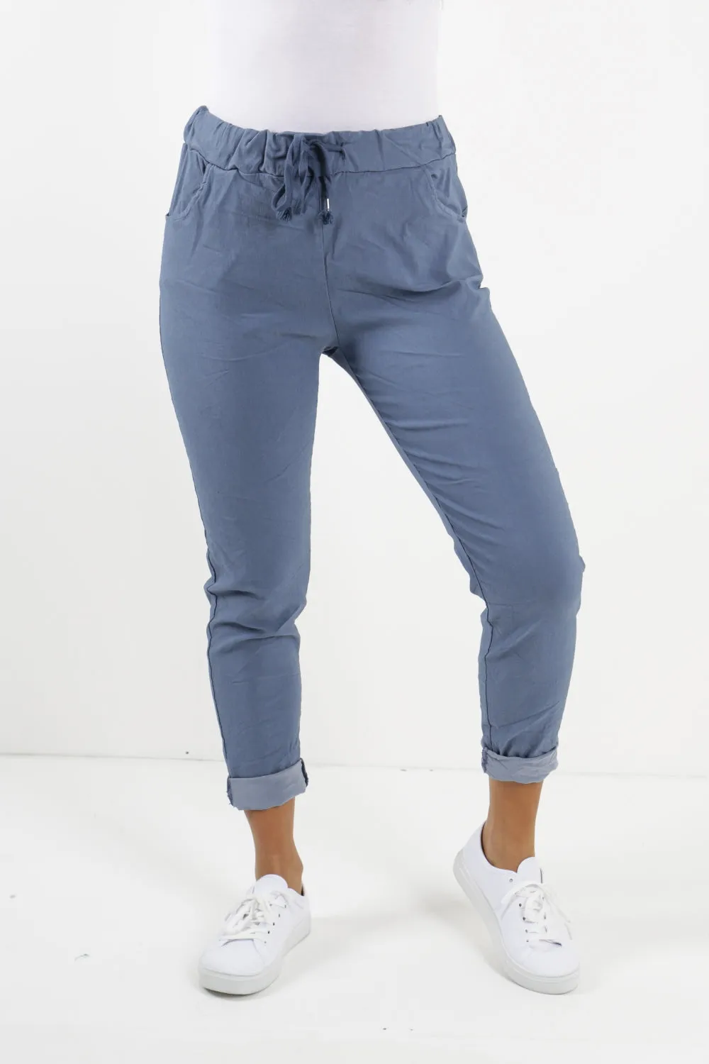 Womens Plain Magic Pants Italian Multi Colours